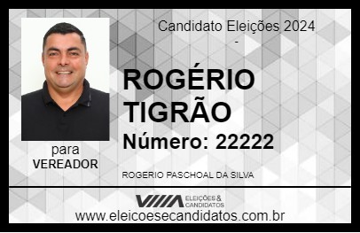 Candidato ROGÉRIO TIGRÃO 2024 - POTIM - Eleições