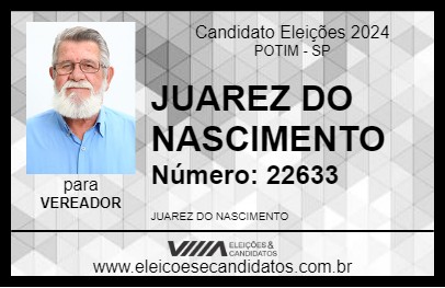 Candidato JUAREZ DO NASCIMENTO 2024 - POTIM - Eleições