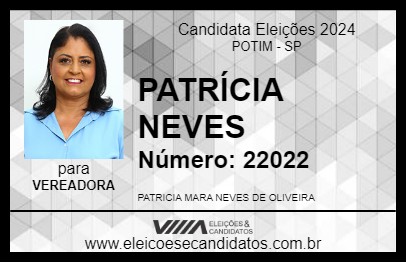 Candidato PATRÍCIA NEVES 2024 - POTIM - Eleições