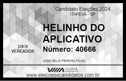 Candidato HELINHO DO APLICATIVO 2024 - ITAPEVA - Eleições