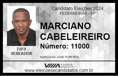 Candidato MARCIANO CABELEIREIRO 2024 - PEDERNEIRAS - Eleições