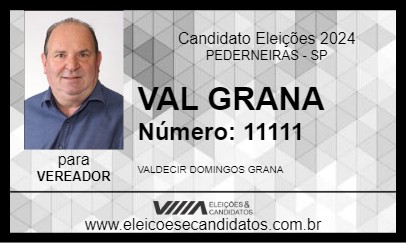 Candidato VAL GRANA 2024 - PEDERNEIRAS - Eleições