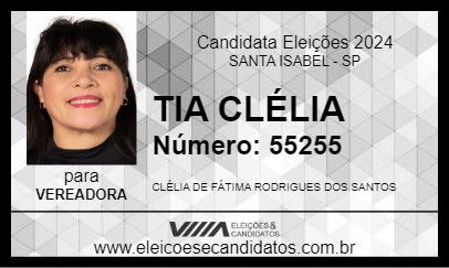 Candidato TIA CLÉLIA 2024 - SANTA ISABEL - Eleições