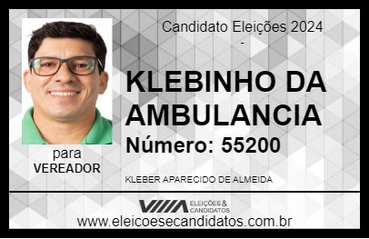 Candidato KLEBINHO DA AMBULANCIA 2024 - SANTA ISABEL - Eleições