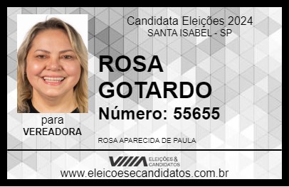 Candidato ROSA GOTARDO 2024 - SANTA ISABEL - Eleições