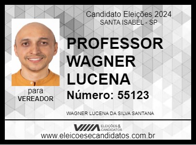 Candidato PROFESSOR WAGNER LUCENA 2024 - SANTA ISABEL - Eleições