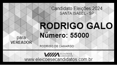 Candidato RODRIGO GALO 2024 - SANTA ISABEL - Eleições