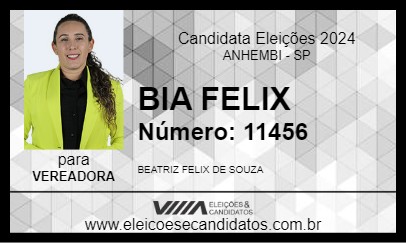 Candidato BIA FELIX 2024 - ANHEMBI - Eleições