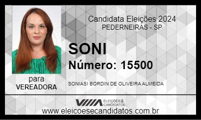 Candidato SONI 2024 - PEDERNEIRAS - Eleições