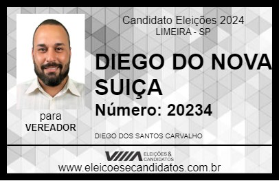 Candidato DIEGO DO NOVA SUIÇA 2024 - LIMEIRA - Eleições