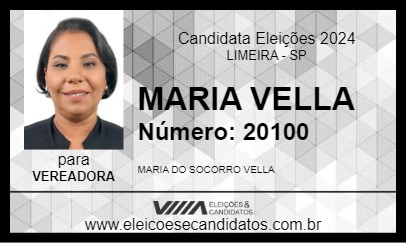 Candidato MARIA VELLA 2024 - LIMEIRA - Eleições