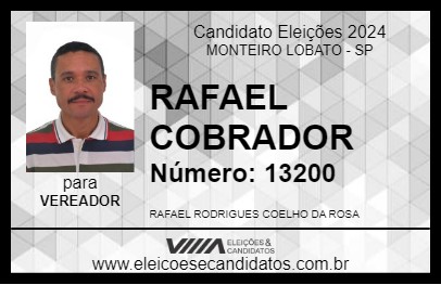 Candidato RAFAEL COBRADOR 2024 - MONTEIRO LOBATO - Eleições