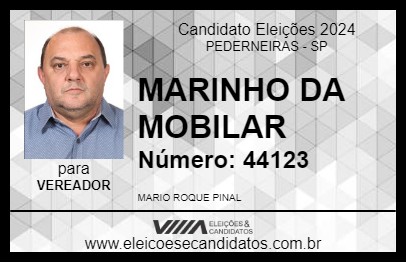 Candidato MARINHO DA MOBILAR 2024 - PEDERNEIRAS - Eleições