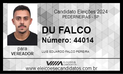 Candidato DU FALCO 2024 - PEDERNEIRAS - Eleições