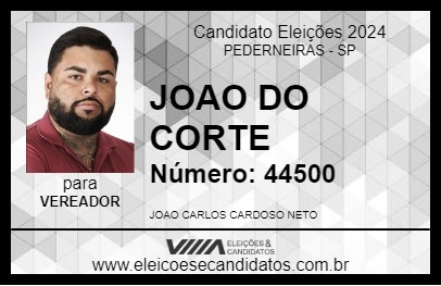 Candidato JOAO DO CORTE 2024 - PEDERNEIRAS - Eleições