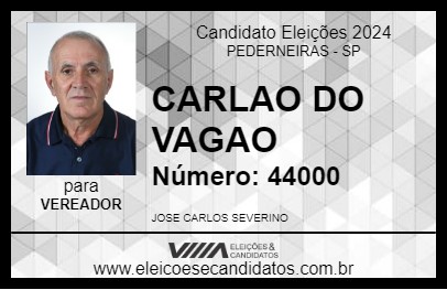 Candidato CARLAO DO VAGAO 2024 - PEDERNEIRAS - Eleições