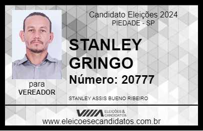 Candidato STANLEY GRINGO 2024 - PIEDADE - Eleições