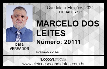 Candidato MARCELO DOS LEITES 2024 - PIEDADE - Eleições