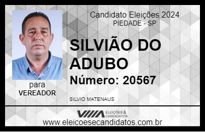 Candidato SILVIÃO DO ADUBO 2024 - PIEDADE - Eleições