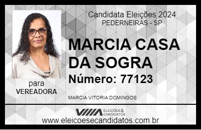 Candidato MARCIA CASA DA SOGRA 2024 - PEDERNEIRAS - Eleições