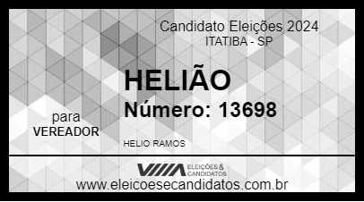 Candidato HELIÃO 2024 - ITATIBA - Eleições