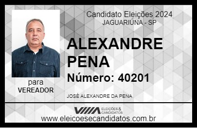 Candidato ALEXANDRE PENA 2024 - JAGUARIÚNA - Eleições