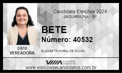 Candidato BETE 2024 - JAGUARIÚNA - Eleições