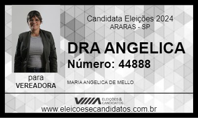 Candidato DRA ANGELICA 2024 - ARARAS - Eleições