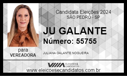 Candidato JU GALANTE 2024 - SÃO PEDRO - Eleições