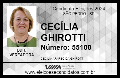 Candidato CECÍLIA GHIROTTI 2024 - SÃO PEDRO - Eleições