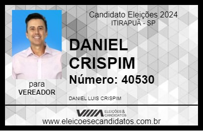 Candidato DANIEL CRISPIM 2024 - ITIRAPUÃ - Eleições