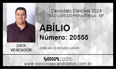 Candidato ABÍLIO 2024 - SÃO LUÍS DO PARAITINGA - Eleições