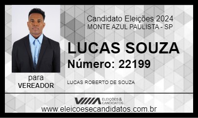 Candidato LUCAS SOUZA 2024 - MONTE AZUL PAULISTA - Eleições