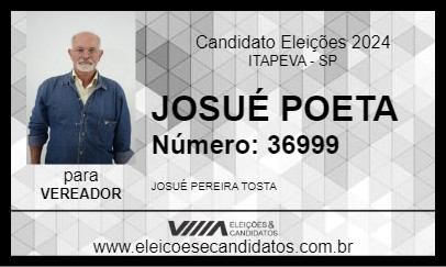 Candidato JOSUÉ POETA 2024 - ITAPEVA - Eleições