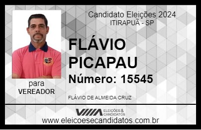 Candidato FLÁVIO PICAPAU 2024 - ITIRAPUÃ - Eleições