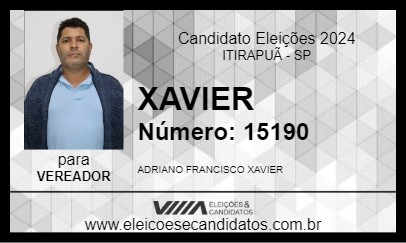 Candidato XAVIER 2024 - ITIRAPUÃ - Eleições