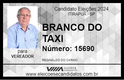 Candidato BRANCO DO TAXI 2024 - ITIRAPUÃ - Eleições