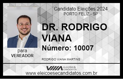 Candidato DR. RODRIGO VIANA 2024 - PORTO FELIZ - Eleições