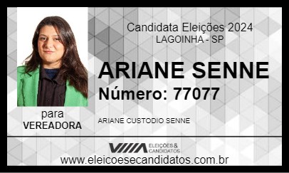 Candidato ARIANE SENNE 2024 - LAGOINHA - Eleições