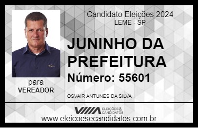 Candidato JUNINHO 2024 - LEME - Eleições