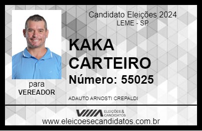 Candidato KAKA CARTEIRO 2024 - LEME - Eleições