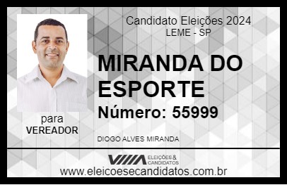 Candidato MIRANDA DO ESPORTE 2024 - LEME - Eleições