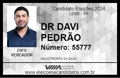 Candidato DR. DAVID PEDRÃO 2024 - LEME - Eleições