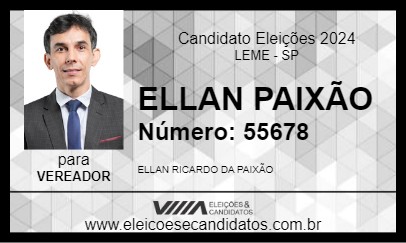 Candidato ELLAN PAIXÃO 2024 - LEME - Eleições