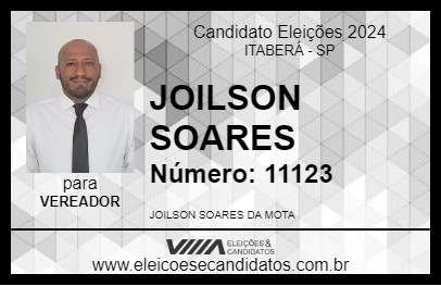 Candidato JOILSON SOARES 2024 - ITABERÁ - Eleições