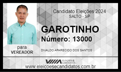 Candidato GAROTINHO 2024 - SALTO - Eleições