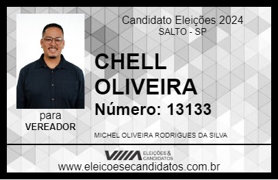 Candidato CHELL OLIVEIRA 2024 - SALTO - Eleições