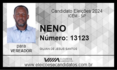 Candidato NENO 2024 - ICÉM - Eleições