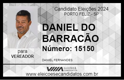 Candidato DANIEL DO BARRACÃO 2024 - PORTO FELIZ - Eleições