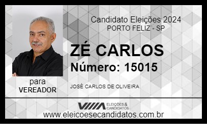 Candidato ZÉ CARLOS 2024 - PORTO FELIZ - Eleições